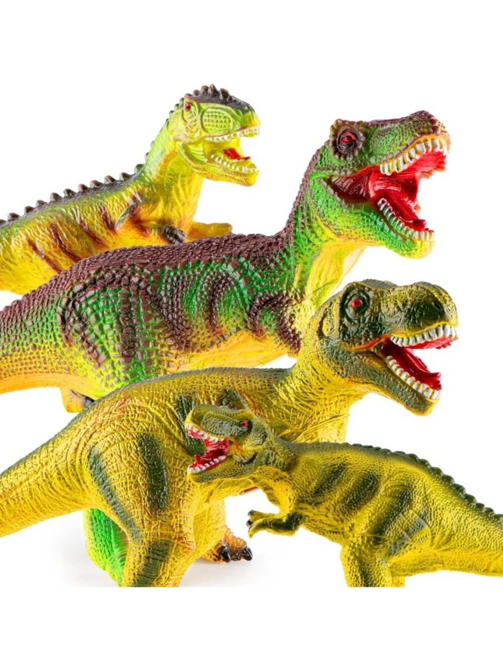 Soft Rubber T-Rex Dinosaur Toy - Realistic, Safe, Crash Resistant, Kids Play Fun